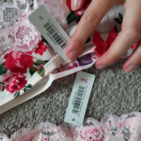 NWT Adore Me Meissa Push Up Set size 34A S pink floral - Picture 8 of 11